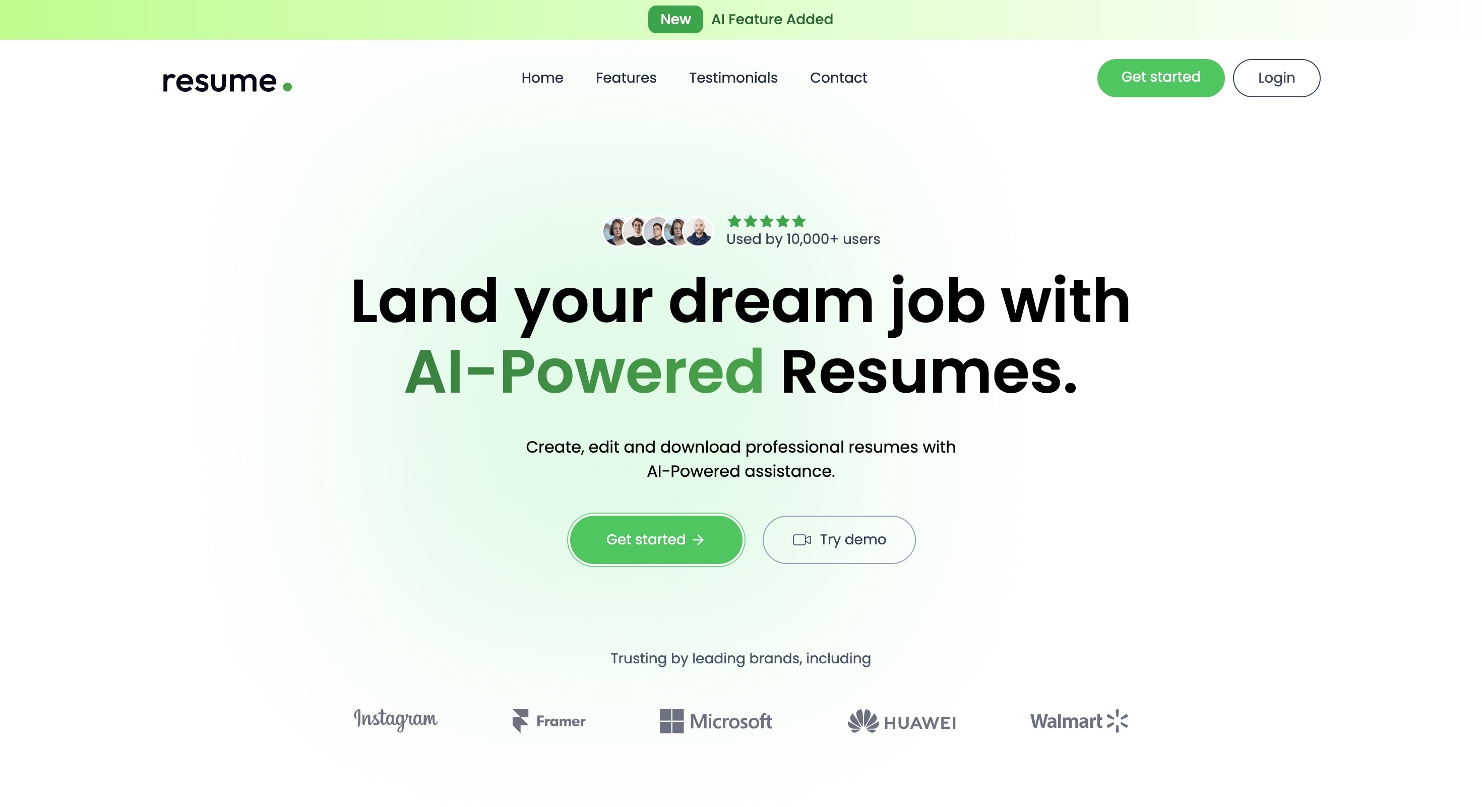 AI Resume Builder project preview